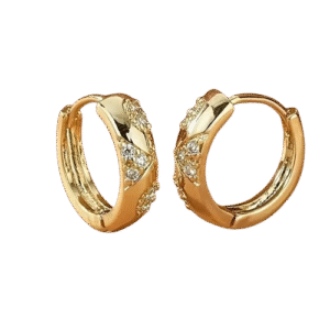 18K Gold Plated Fashion Hoop Earrings for Women – Elegant Party & Daily Wear Jewellery