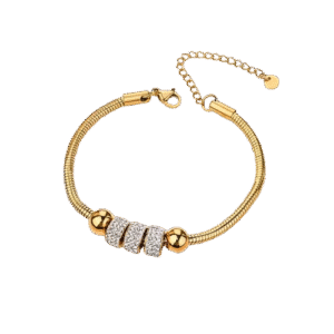 18K Gold Plated Stainless Steel Women’s Bracelet – Simple & Elegant Daily Wear Jewellery