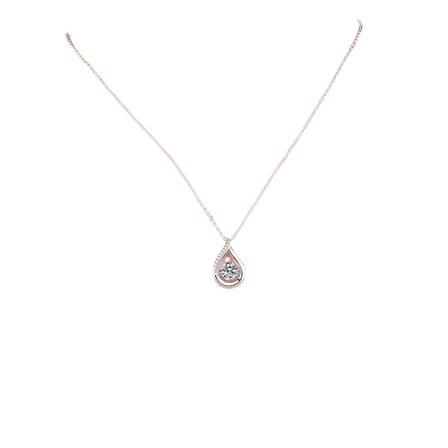 AuraBling 1 Carat Moissanite Pendant Necklace in S925 Sterling Silver – Unisex Luxury Jewellery