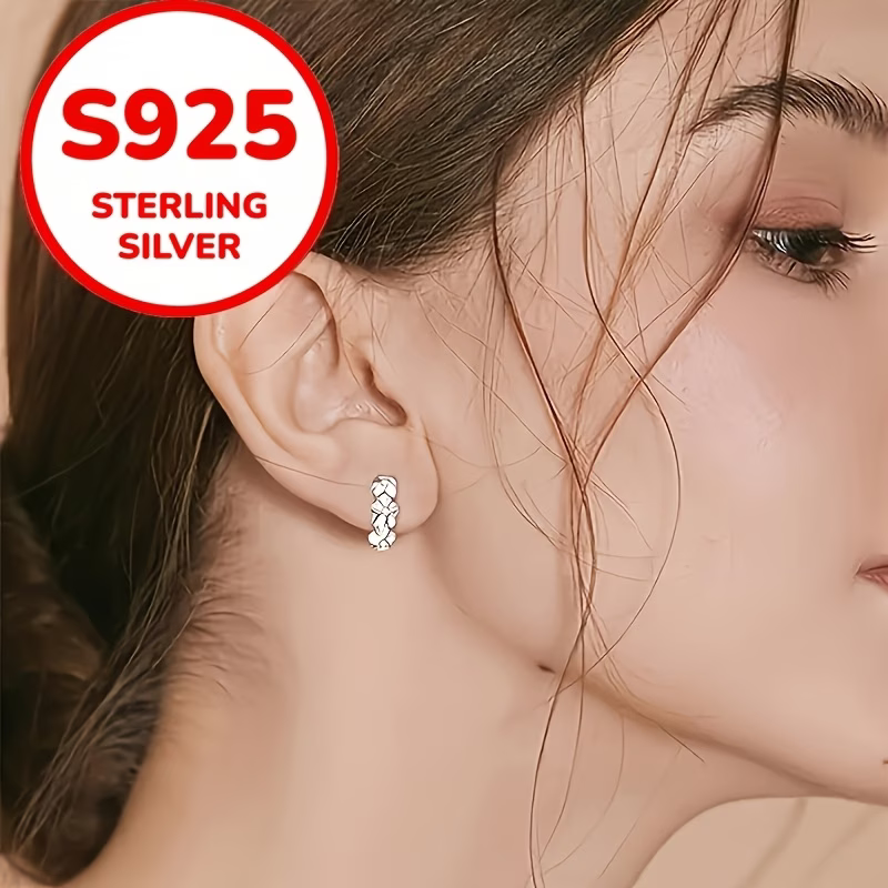 925 Sterling Silver Vintage Floral Bohemian Hoop Earrings – Romantic Gift Jewellery