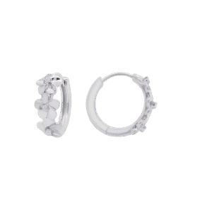 925 Sterling Silver Vintage Floral Bohemian Hoop Earrings – Romantic Gift Jewellery