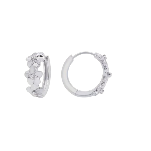 925 Sterling Silver Vintage Floral Bohemian Hoop Earrings – Romantic Gift Jewellery